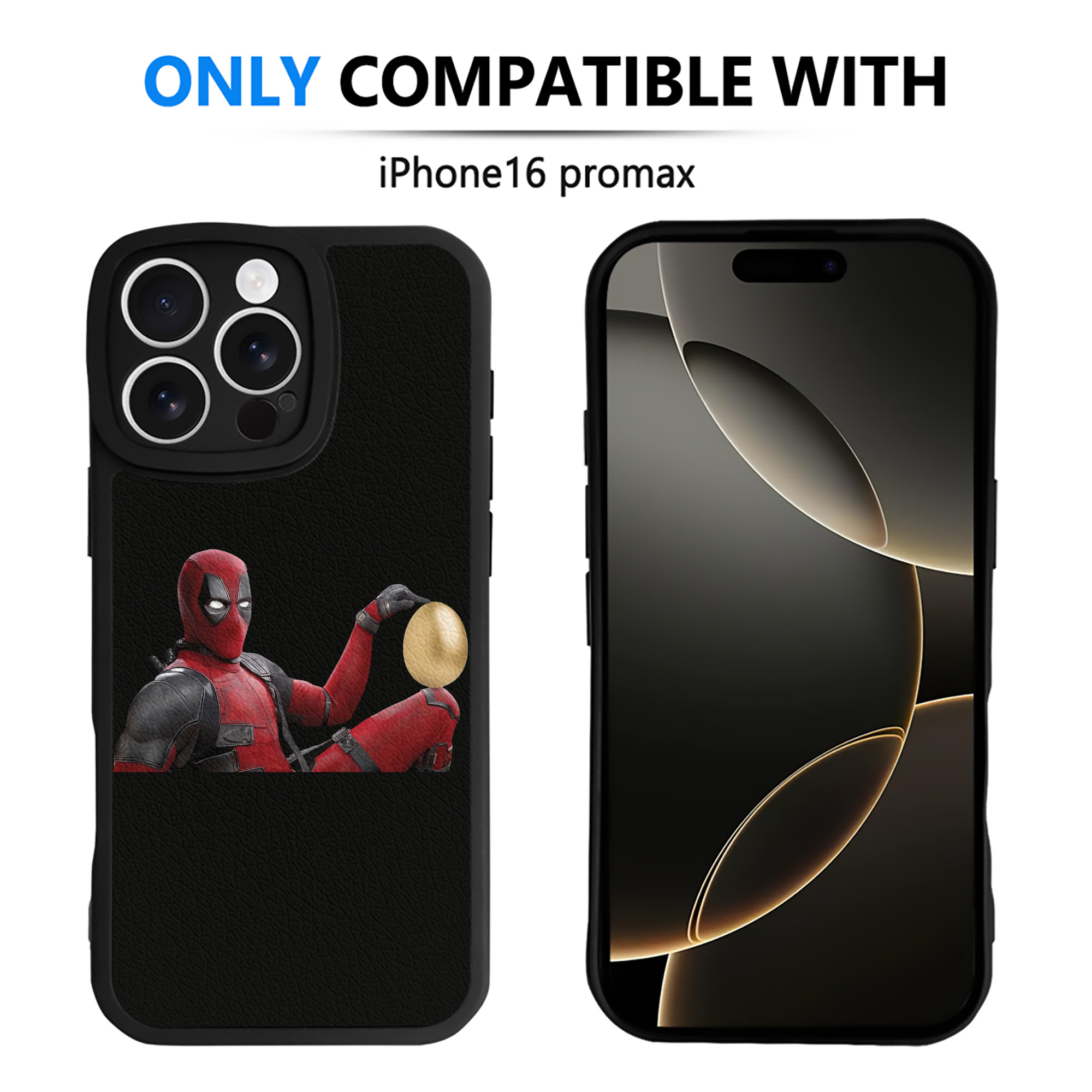 （画像用） Deadpool デッドプール 【iPhone 16シリーズ対応】シリコンスマホケース（レザー調） 材質：シリコン